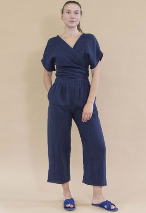Navy Linen