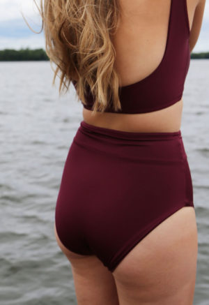 Sporty High-Waisted Bikini Bottoms