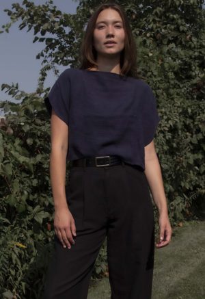 Navy Linen