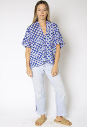 Dark Blue Floral
