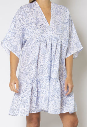Blue White Floral