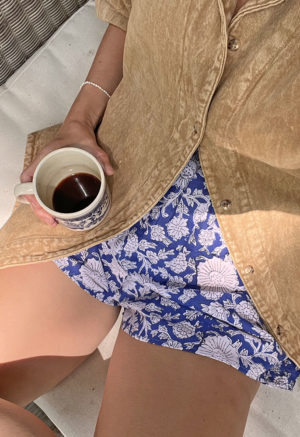 Blue White Floral