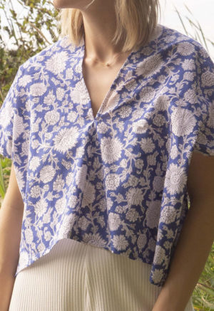 Blue White Floral