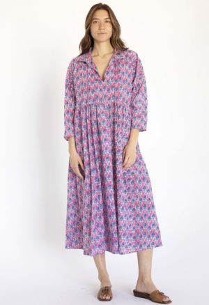 Pink Teal Floral