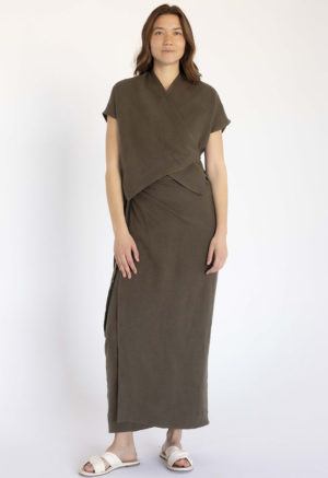 Dark Green Linen