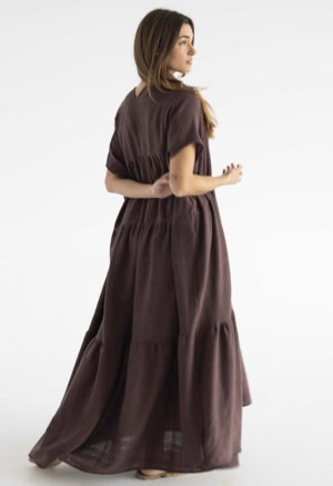 Limited Edition Double V Tiered Maxi Dress
