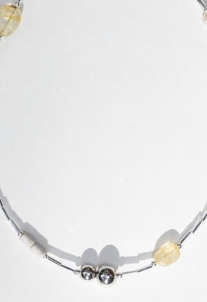 silver and stone necklace