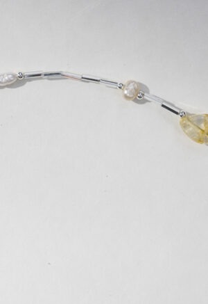 silver and stone necklace