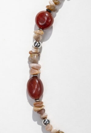 tan, brown and rock necklace