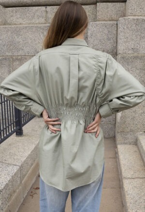 Ruched Button-Up450