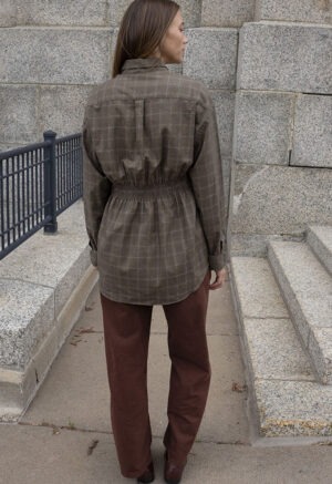 Ruched Button-Up535