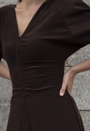 Limited Edition Ruched V-Neck Dress
