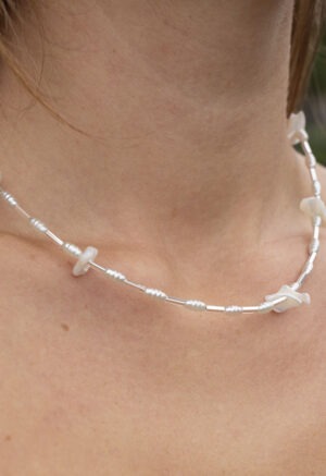 woman wearing necklace